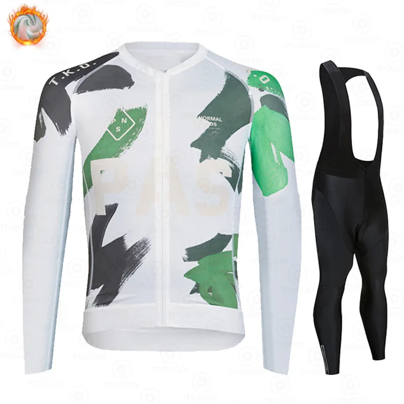 

2021 Winter Thermal Fleece PNS Cycling Clothes Men's Jersey Suit Sport Riding Bike Clothing Bib Pants Warm Sets Ropa Ciclismo