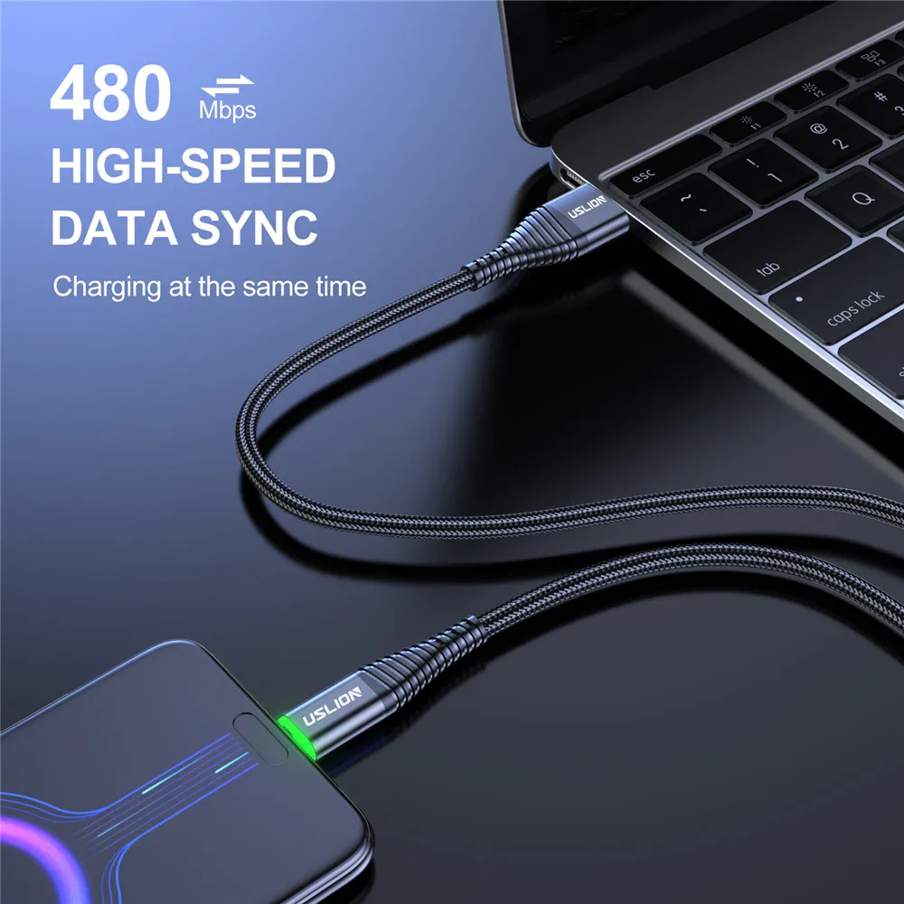 USB-кабель USB Type-C со светодиодной подсветкой 3 А | Мобильные телефоны и аксессуары