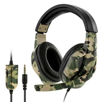 3 5mm gaming headphone camouflage stereo head mounted headset for computer phone with microphone earphone for pc ps4 xbox laptop