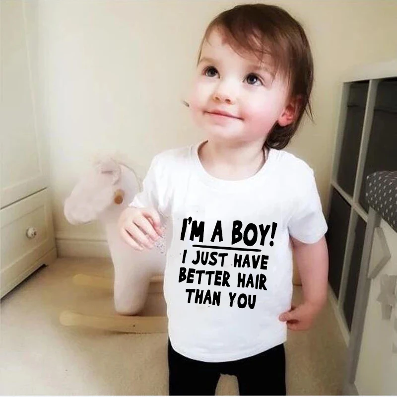 Я мальчик у меня просто лучшие волосы чем вы спортивные футболки одежда для