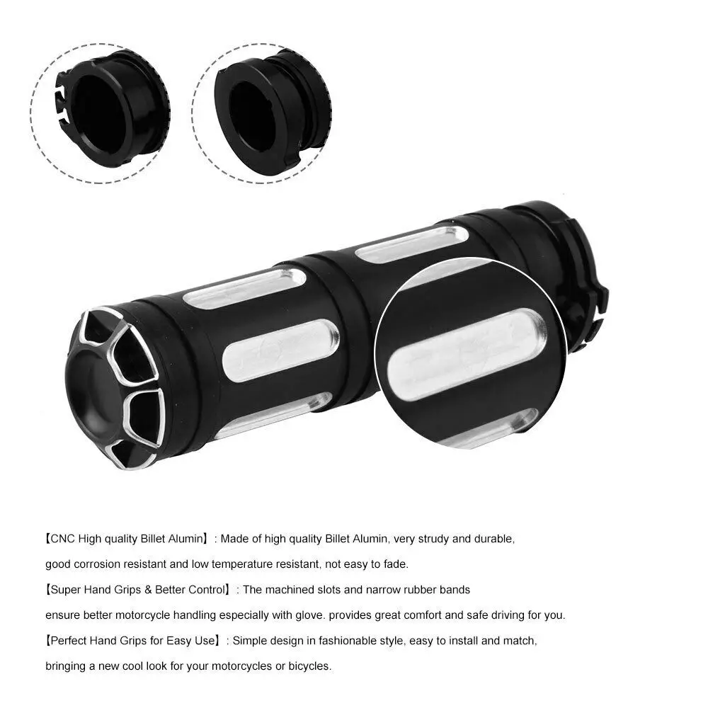 

25mm 1'' Handlebar Hand Grips for Harley Electra Glide Dyna Road King Motorcycle