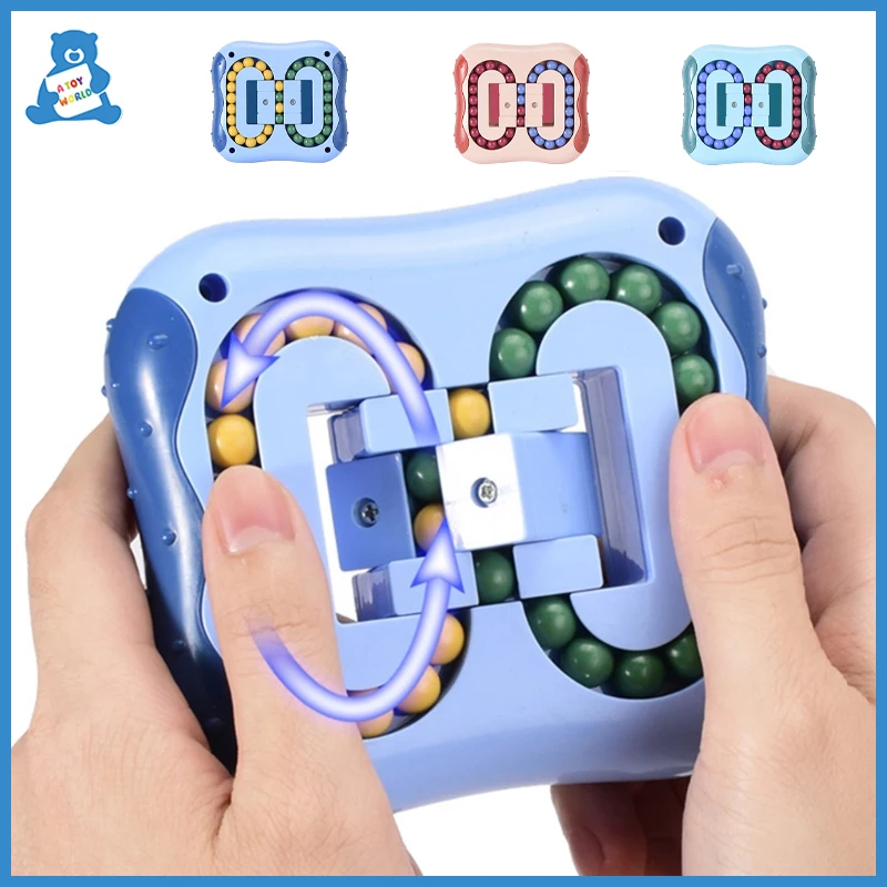 

Rotating Magic Beans Cube Intelligence Fingertip Cube Fidget Toys Kids Adult Finger Gyro Magic Disk Educational Toy For Children