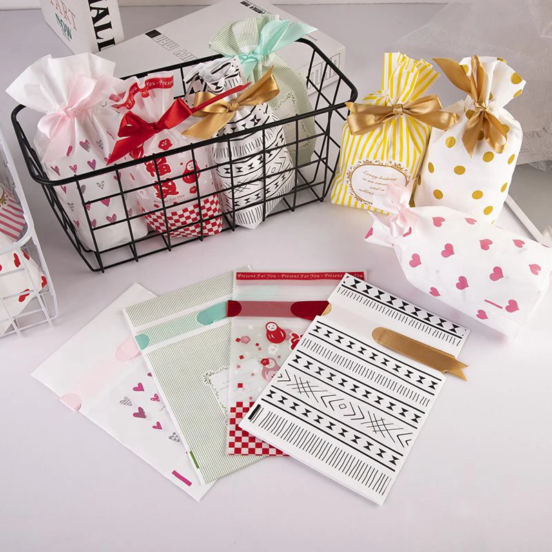 50 шт./упак. на Хэллоуин Рождество яркие подарочные пакеты куки Merry для