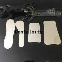 new 4pcs dental mirror stainless steel autoclave2pcs clear retractor mouth cheek opener 2pcs t shape black double head openers