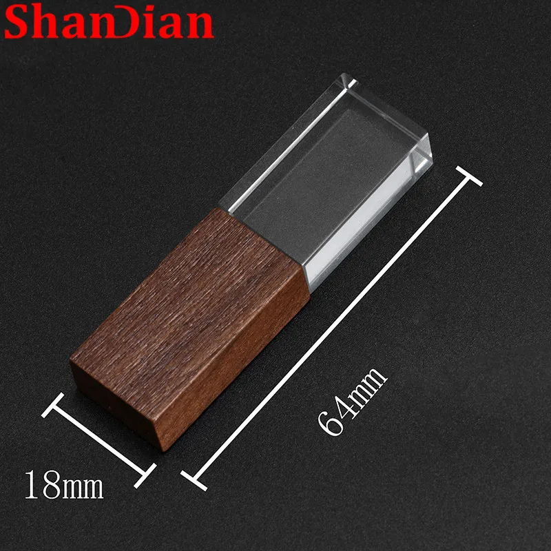 USB флеш накопитель SHANDIAN деревянный с кристаллами 8/16/32/64 ГБ|USB флэш-накопители| |