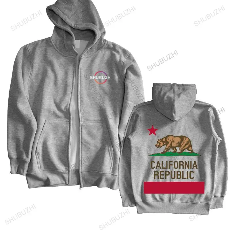 

California, State, Flag, Republic, Bear, Los Angeles, Sacramento, San Francisco, Cartoon men Fashion Unisex Baseball cap hoody