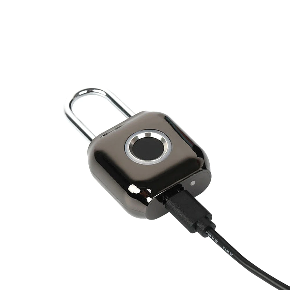 Замок из цинкового сплава, водонепроницаемый, зарядка через usb, быстрая разблокировка, маленький, без ключа, Противоугонный, для багажа, для путешествий, дверной замок, умный, отпечаток пальца