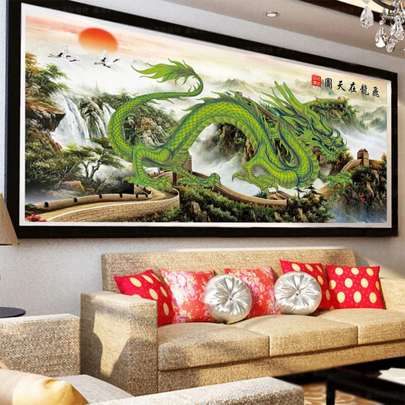 Набор для алмазной вышивки 5d Дракон Великая стена вышивка крестиком домашний