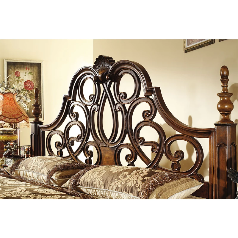 Уникальные комплекты для спальни из массива дерева в европейском стиле