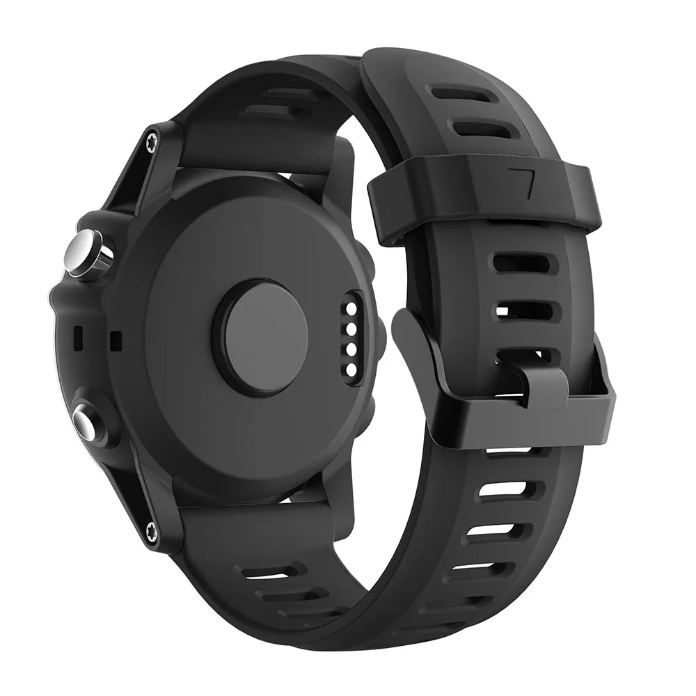 Black Yayuu мягкий силиконовый сменный ремешок для часов с инструментами для Garmin Fenix 3/Fenix 3 HR/Fenix 5X/5X Plus/D2 Delta PX/Descent MK1 - Цвет: Black