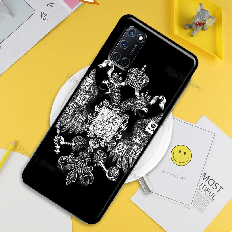 Чехол с гербом Российской империи для OPPO A9 A5 A53 A31 2020 A52 A72 A15 A83 A91 A93 A5S Find X3 Pro Reno 2 Z -