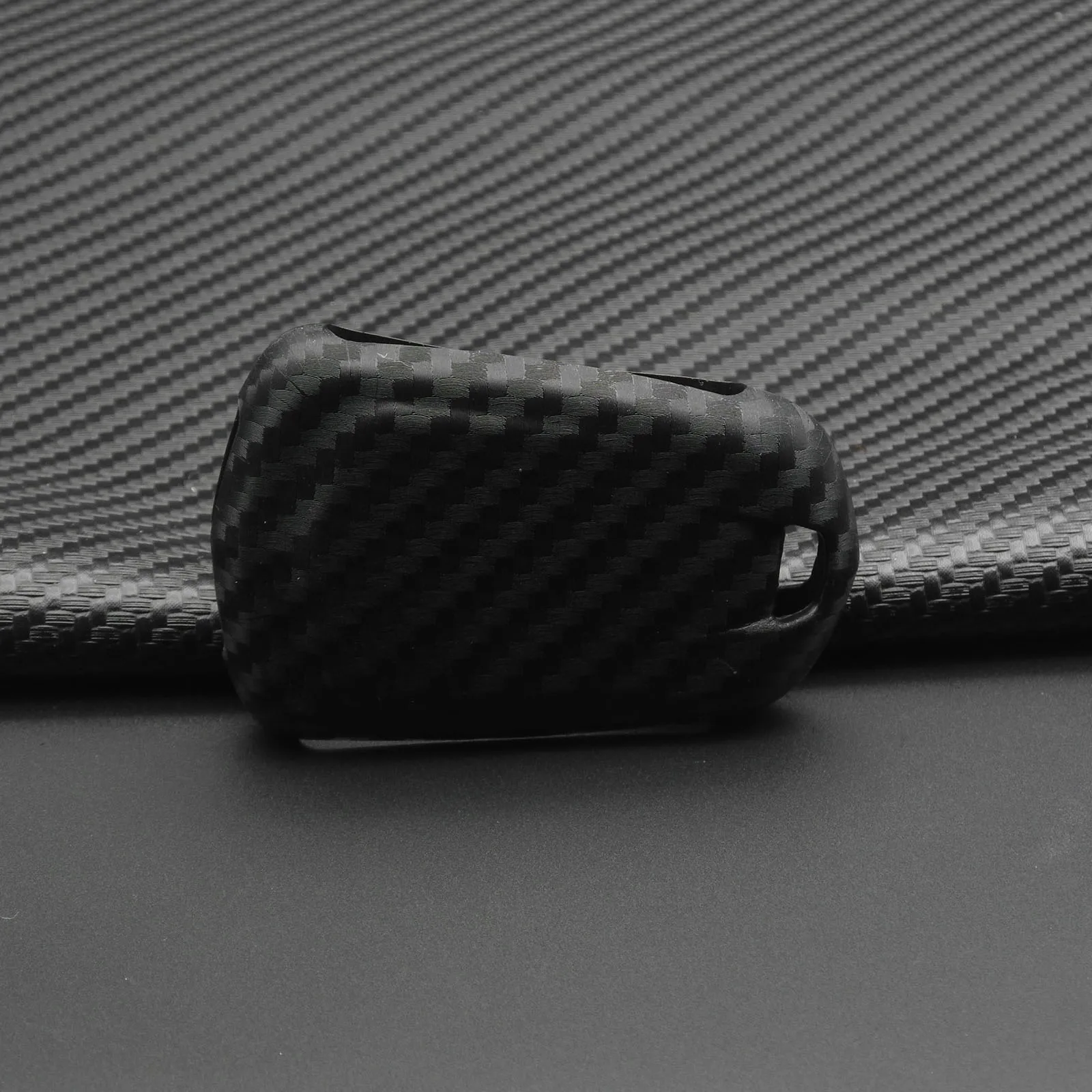 

jingyuqin Remote Carbon Fiber Soft Silicone Key Case For Cadillac ATS CT6 CTS DTS XT5 Escalade ESV SRX STS XTS ELR 2014-2016