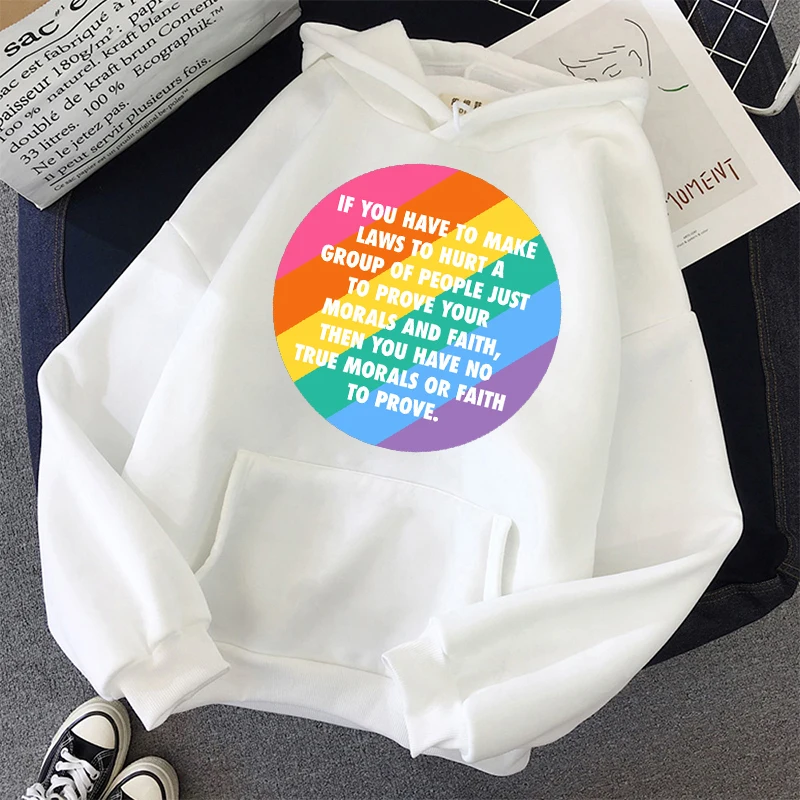 LGBT cat and love sweetshirts Women Spring Autumn Female Loose Casual Pullover student basic Hoodies Sweatshirts
