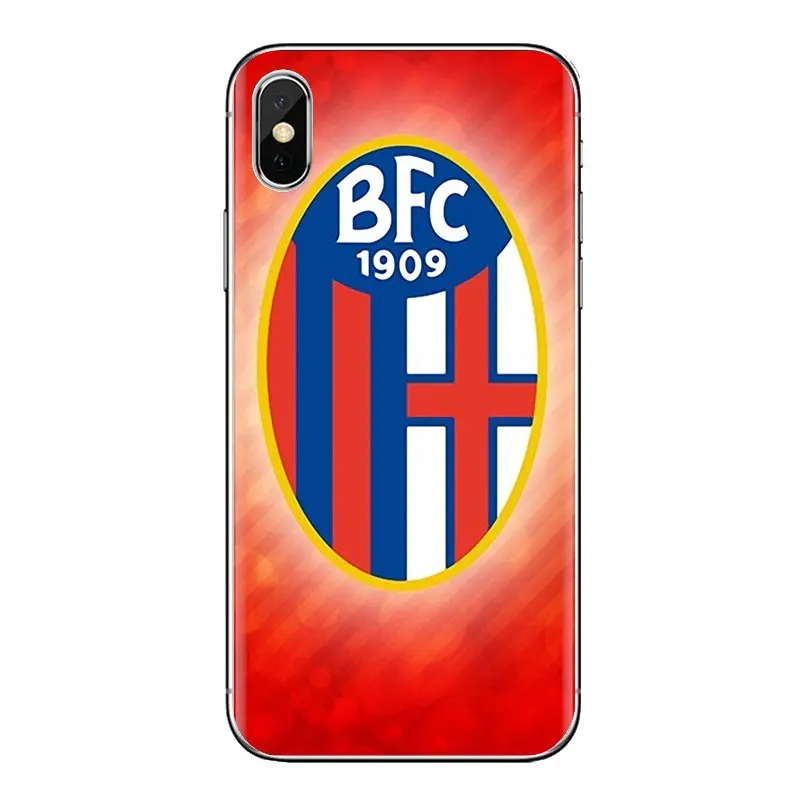 Мягкие чехлы для футбольной команды Болонья fc iPhone XS Max XR X 4 4s 5 5S 5C SE 6 6S 7 8 Plus samsung Galaxy