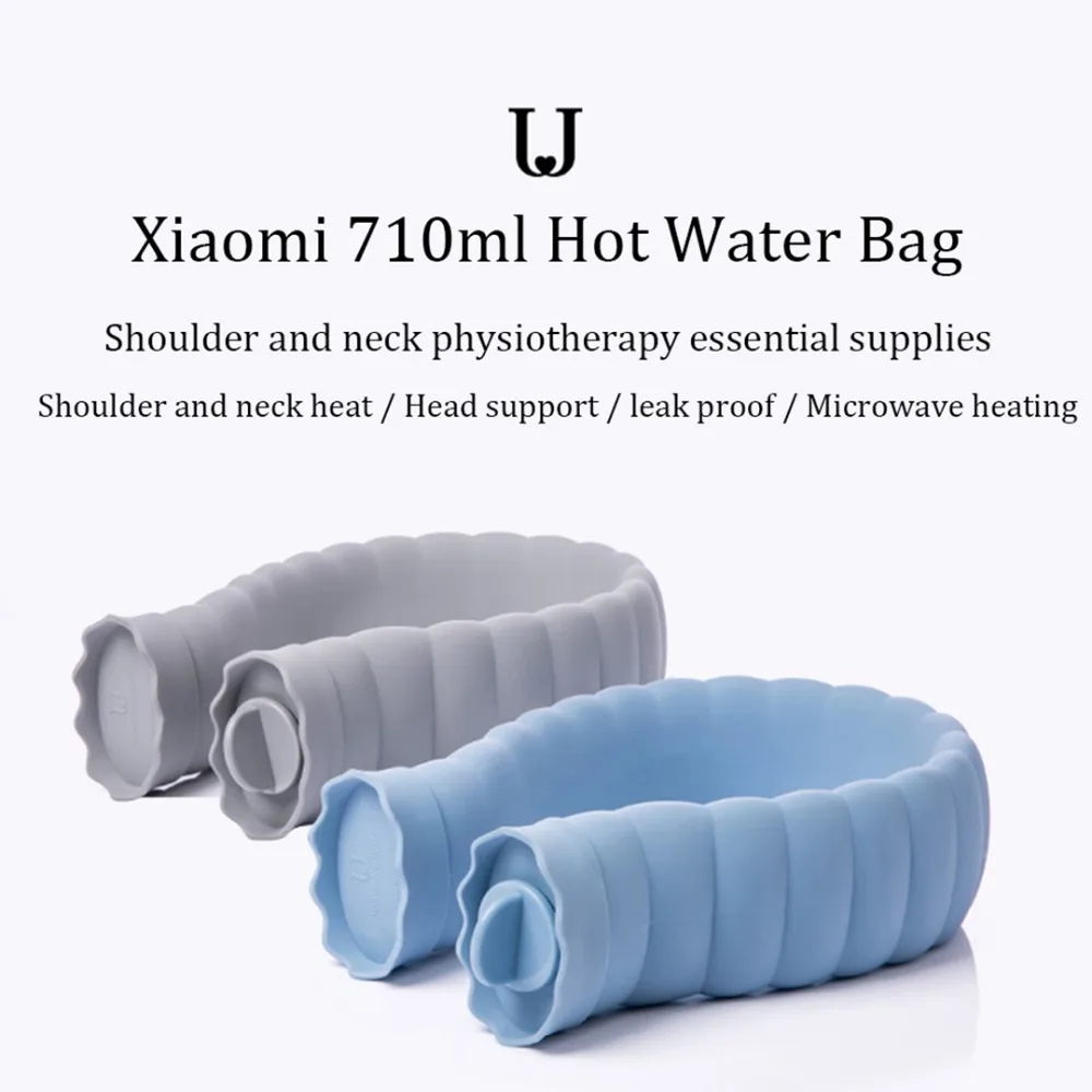 Xiaomi 710 мл u-образный мешок для горячей воды силиконовый бутылочный подогреватель для рук вязаная шапка мягкая тара для воды сохраняет тепло зимой