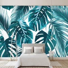 Пользовательские фото скандинавские современные тропические растения Листья 3D гостиная спальня ТВ фон украшение стены живопись Обои фреска
