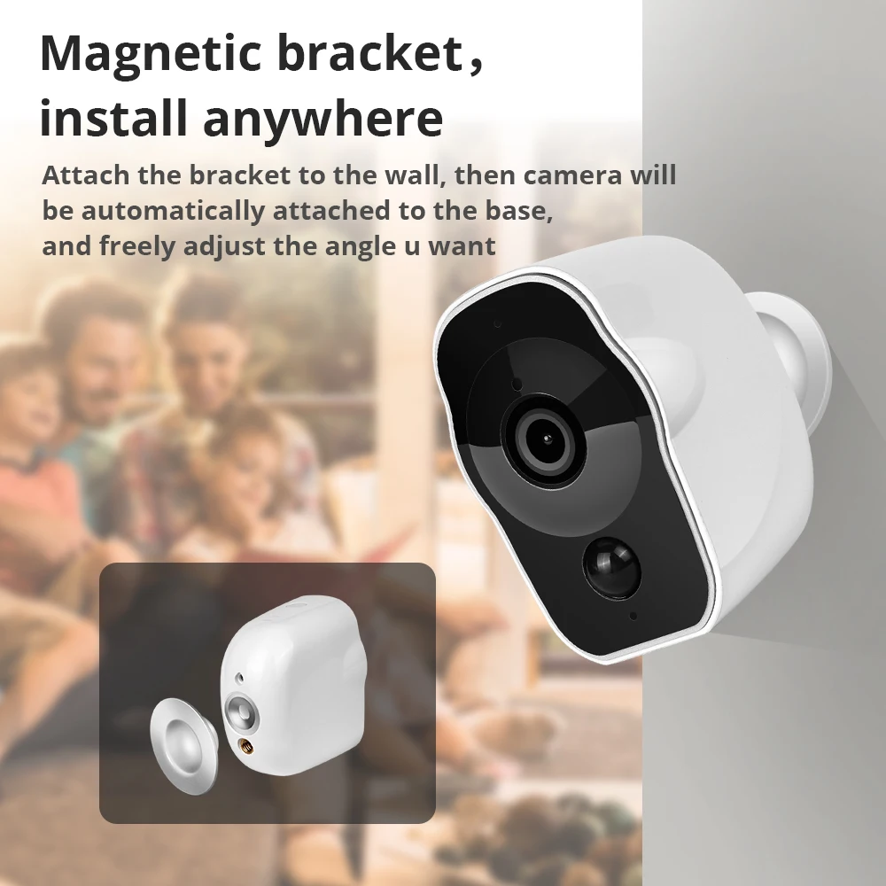Jiange IP камера 1080p HD батарея Wi-Fi беспроводная наблюдения 2.0MP Домашняя безопасность