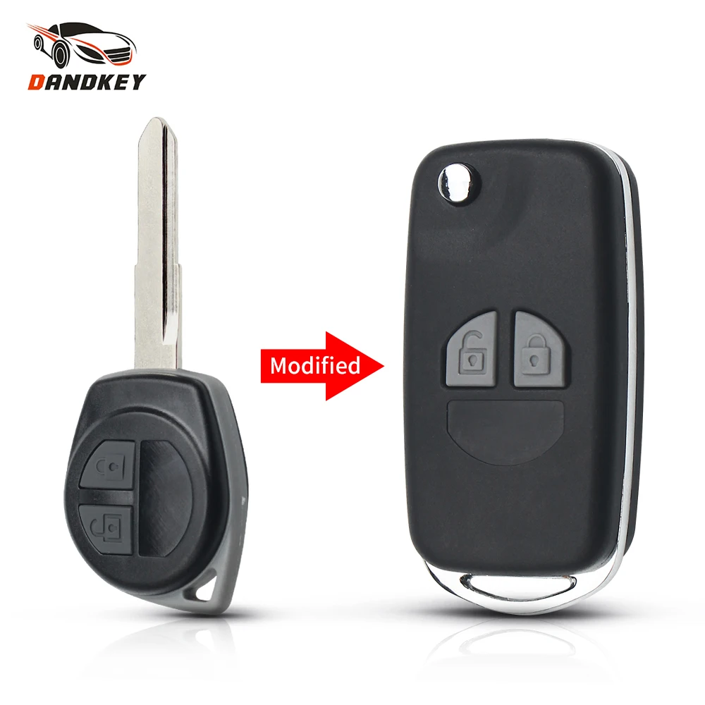 Dandkey для Suzuki Swift Grage Vitara Alto Igins SX4 Vauxhall Agila 2 кнопочный раскладной чехол