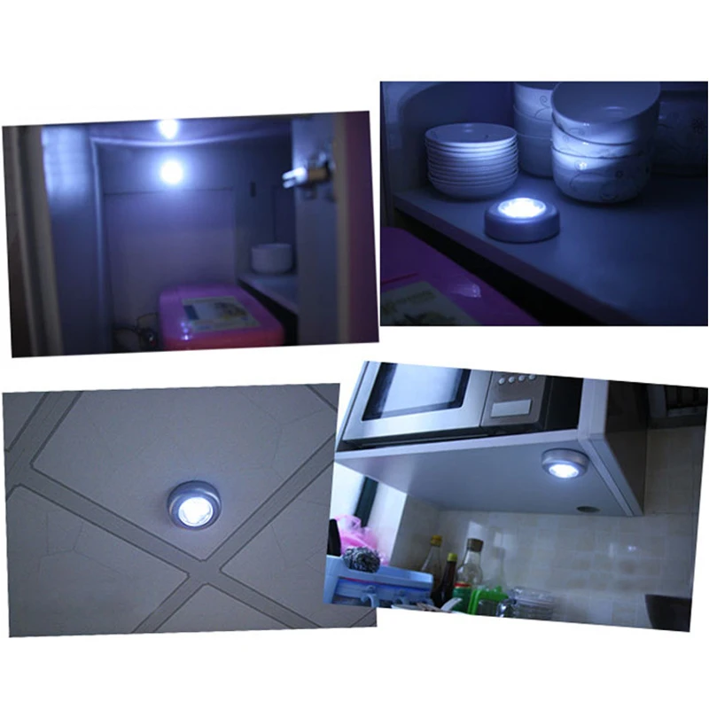 

LED Battery-powered Wireless Night Light Stick Tap Touch Lamp Light Portable Dimming Night Lamp For Bedroom Stairs Cabinet