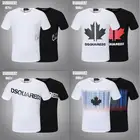 Dsquared2-Male и женская футболка с принтом, футболка для пары, мужские футболки 2021, футболка оверсайз с графическим принтом