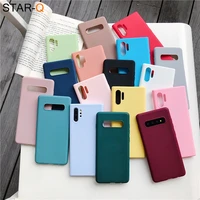 candy color silicone phone case for samsung galaxy note s10 s10e s20 plus galaxi matte soft tpu back cover cases