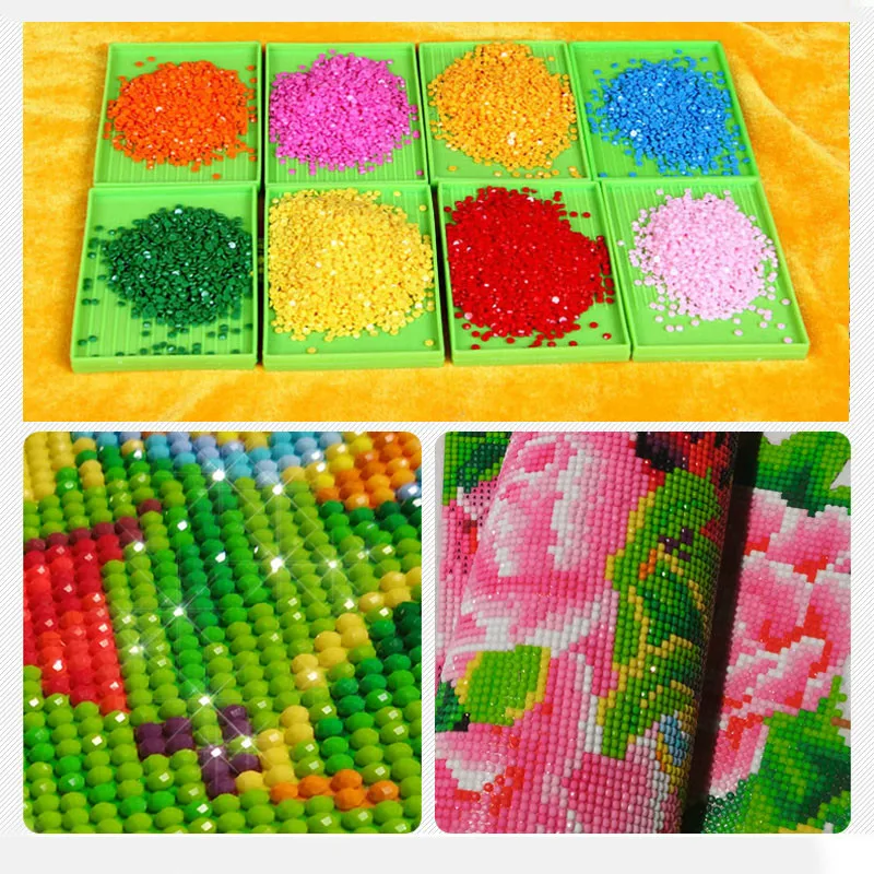 

CraftArtGo 5D Diamond Embroidery Cartoon flower Full Square Round Rhinestone Mosaic Painting Cross Stitch Flowers Diamond Kit