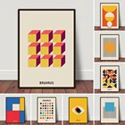 Bauhaus, постер, минималистичный настенный художественный выставочный постер для спальни, домашний декор