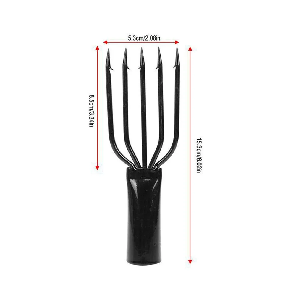 3/4/5 Stainless Steel Prong Fishing Spear Harpoon Fork 14.1/15.3cm Fish Barbed Spear Gig Fork Hook Fishing Tools Pesca