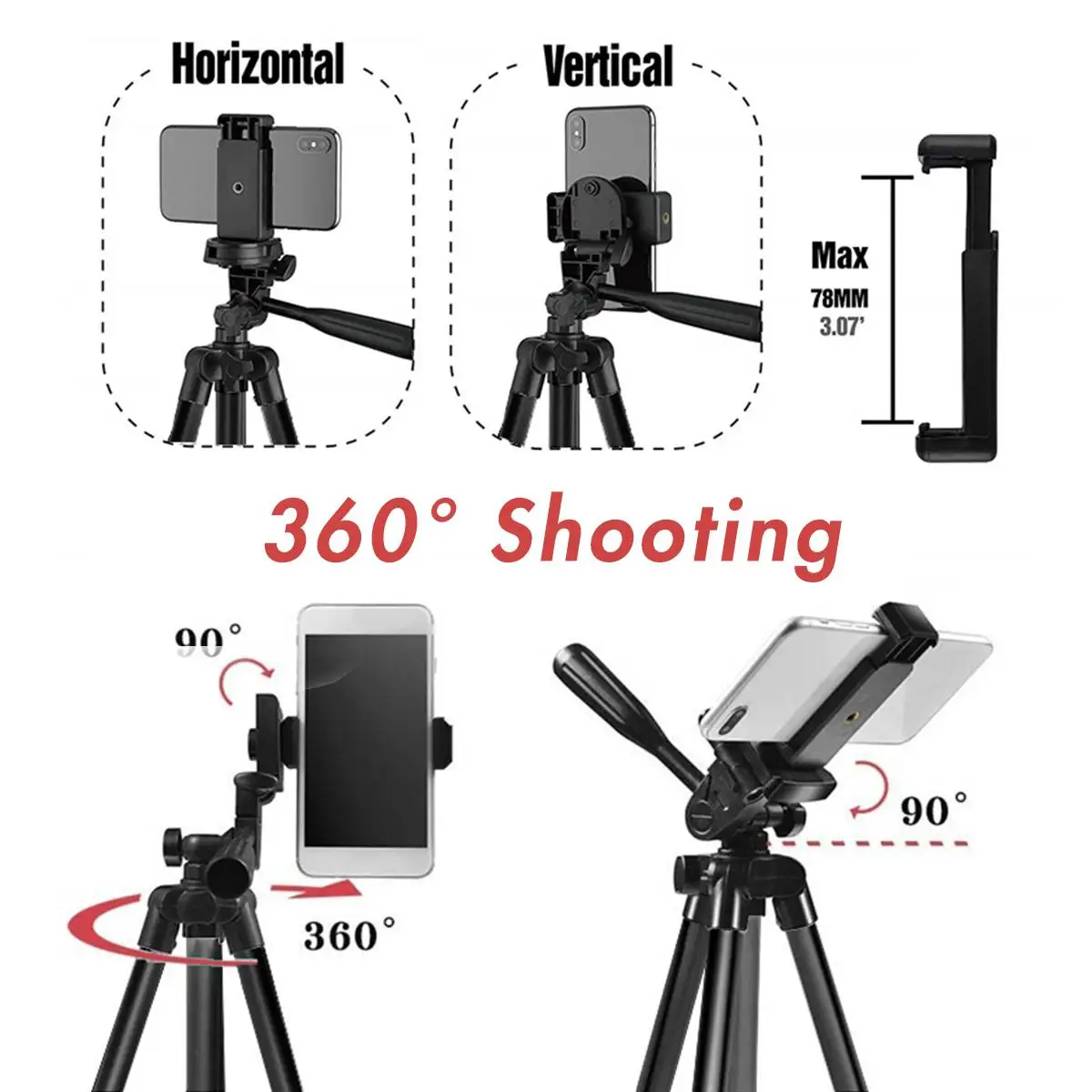 Portable Phone Bluetooth Tripod Compact Video Camera Lightweight Travel Mobile Phone Stand Holder Mini Desktop Tripod For Phone