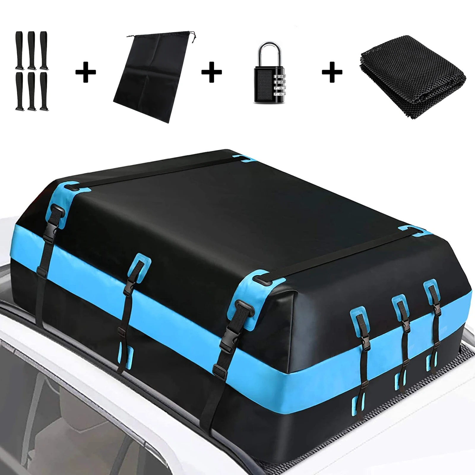 Pvc Waterproof Sunscreen Car Roof Luggage Bag Car Bag Waterproof Roof Bag enlarge