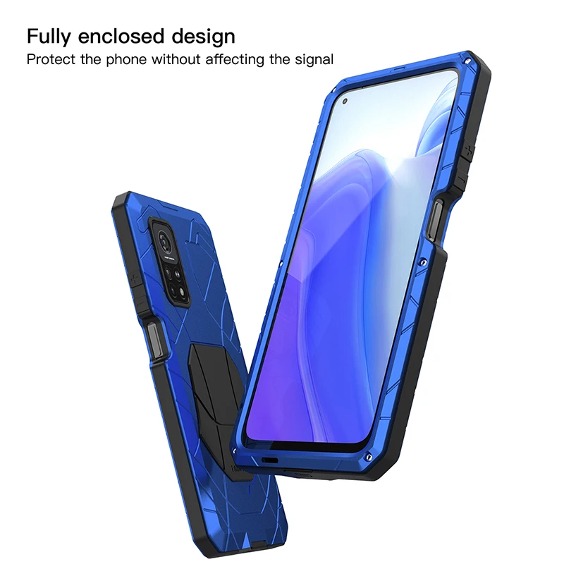 for xiaomi 10t pro case hard aluminum metal heavy duty protection cover with tempered glass mobile phone accessories free global shipping
