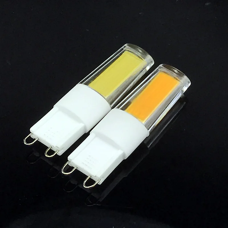 G9 5W 480lm 2609 COB 2700K 6400K Светодиодный точечный светодиод с регулируемой яркостью лампочки AC 220 V-240 V, G9 G4 база, кукурузная лампочка для домашнего освещения