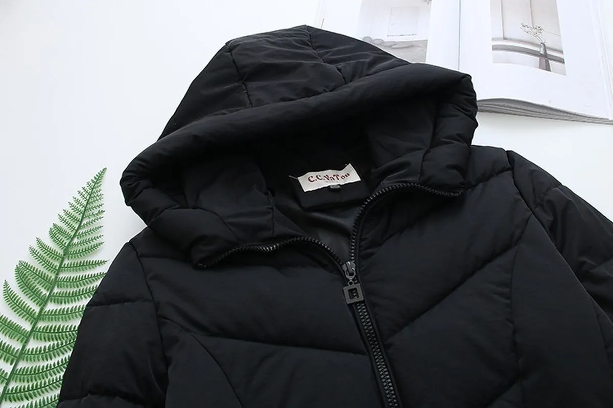 Женская куртка с капюшоном и воротником стойкой размера плюс 3XL 4XL 5XL Женское