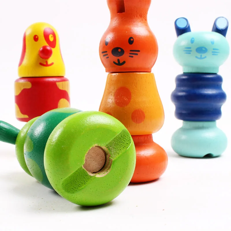 Красочные деревянные Подходящие Игрушки боулинги разборка комбинации игрушек