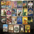 Постер Mike86 металлический, 20 х30 см, рисунок на железной поверхности в стиле ретро г., Москва, Нью-Йорк, Париж, Берлин, Лас-Вегас, винтажный магазин LT-1946 г.