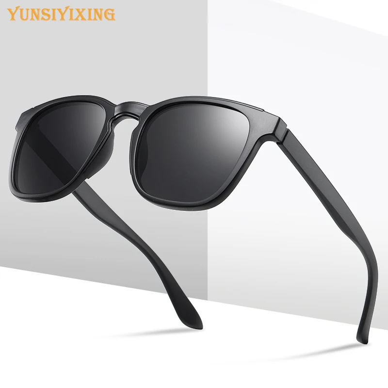 

YUNSIYIXING Square Polarized Sunglasses Men Classic Brand Driving Accessories Sun Glasses Anti Blue Ray Coating Men Glasses 3307