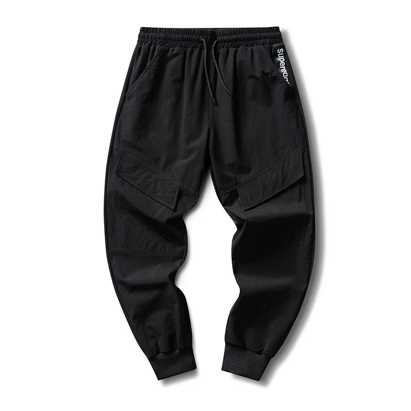 

2021 spring new leisure pants men's Leggings men's loose thin tooling Multi Pocket pants