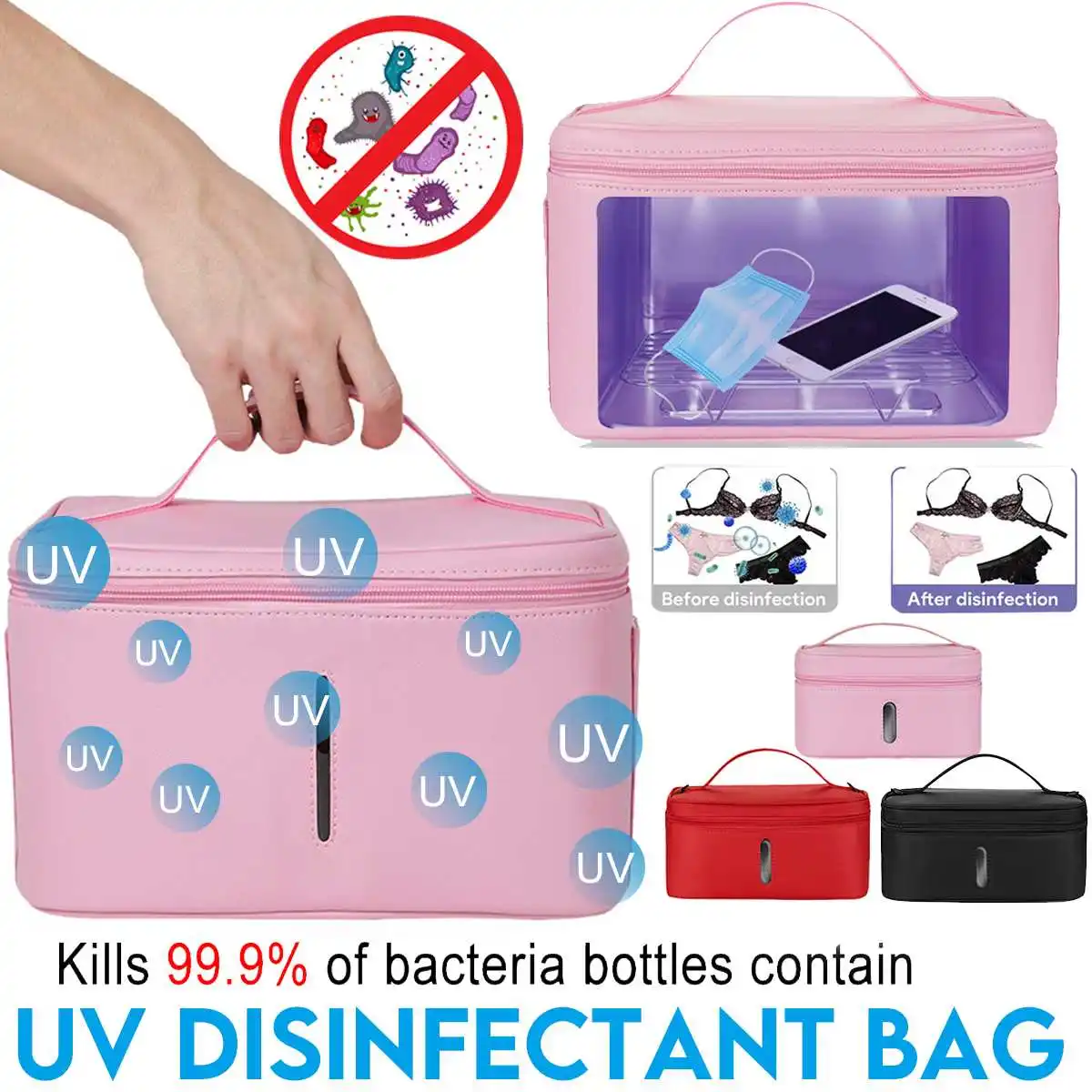 

UV disinfection package UV Disinfection Pack Baby Bottle/ Underwear/ Beauty Tools/ Mask/Toothbrush Supplies Sterilization Box