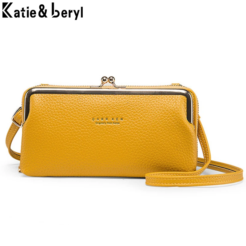 Роскошная женская сумка из мягкой кожи маленькая сумочка на плечо с кармашком