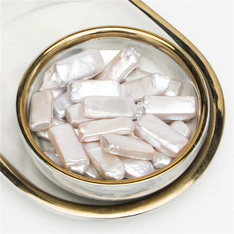 3 шт./лот жемчужные бусины KESHI pearl 100% натуральный пресноводный прямоугольный