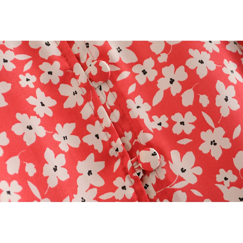 Женская Повседневная юбка миди za красная свободная однобортная с драпировкой и