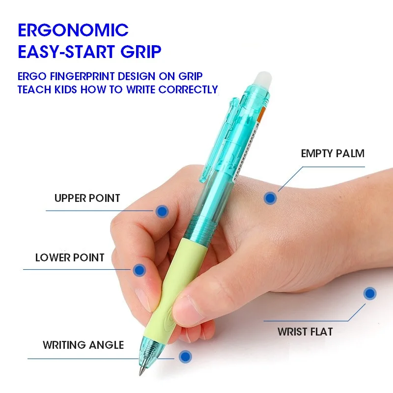 M&ampG 0.5mm Magic Erasable Pen Capped / Retractable Gel Black/Blue/Crystal Blue Refill Rod Ink Stationery Pens | Канцтовары для