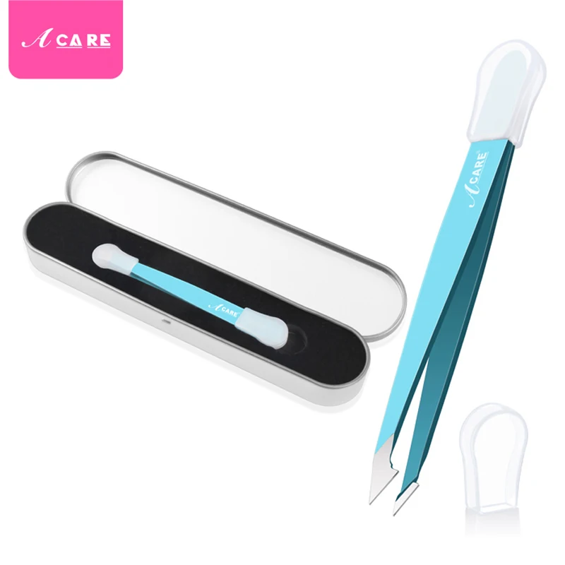 ACARE для бровей Пинцет из нержавеющей стали Компактный никакого вреда скошенный