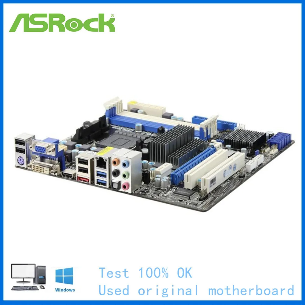 Материнская плата для ASRock 880GMH/USB3 компьютера USB2.0 SATA II AM3 DDR3 AMD 880G 880 б/у настольной