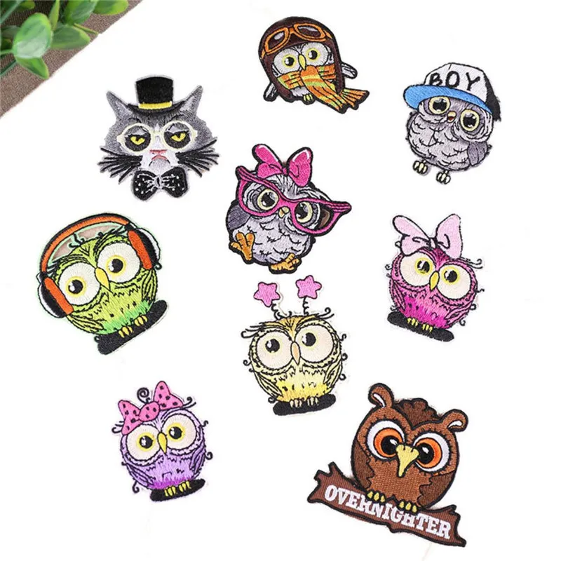 Новое поступление животных Птица аппликации с пластырь компьютерной вышивки