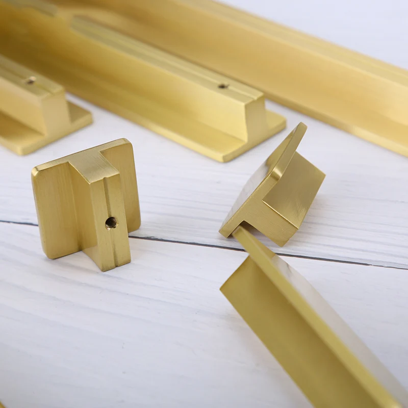 

Gold 20.07" Cabinet Handles and Knob Furniture Drawer Pulls Solid Brass Drawer Knobs Kitchen Drawer Pulls