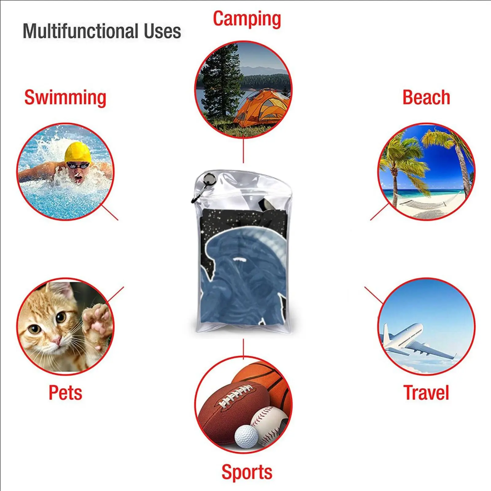 Японское быстросохнущее полотенце Xenomorph для спортзала ванны портативная