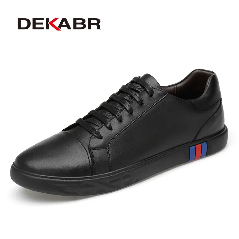 02 Black DEAKRB/классическая мужская повседневная обувь; Мужская модная обувь на плоской подошве для вождения; итальянская стильная мягкая прогулочная обувь осенние кроссовки - Цвет: 02 Black