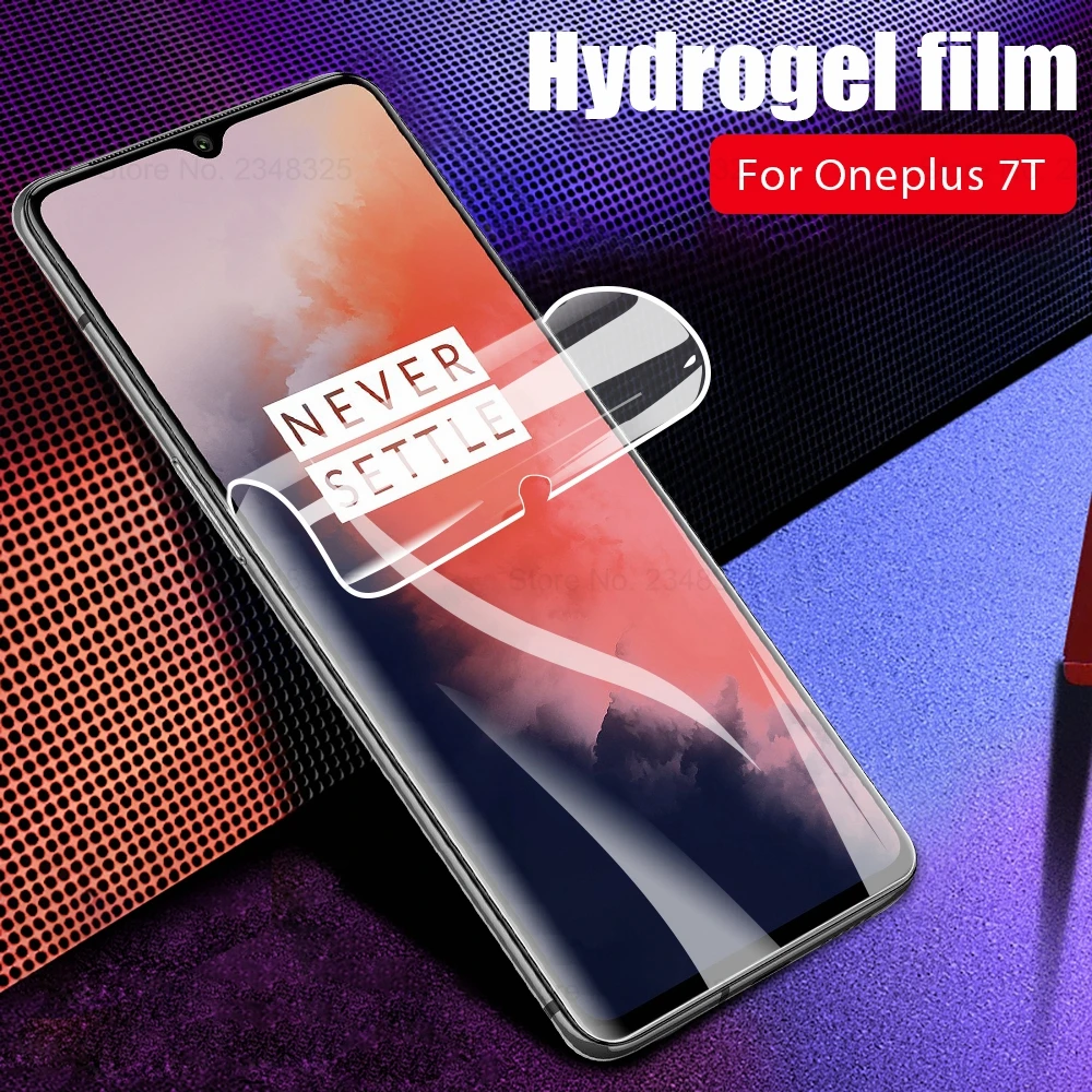 2 в 1 мягкая Гидрогелевая пленка + стекло для объектива камеры Oneplus 7T Pro 6t чехол One Plus
