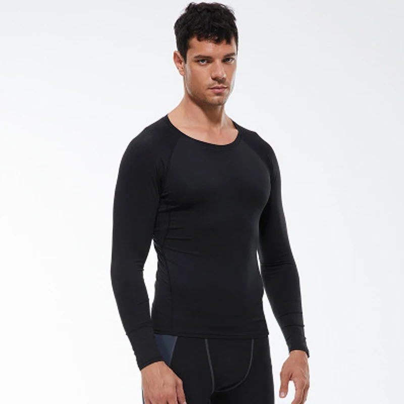 

Men's Compression Shirt Quick-drying Fitness Long-sleeve Tight Sports Shirt Running Training Shirt Breathable T-Shirt Sportswear